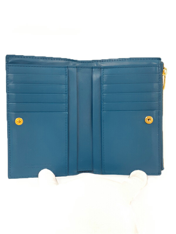 BOTTEGA VENETA カセット ミディアム 二つ折りウォレット サンダー