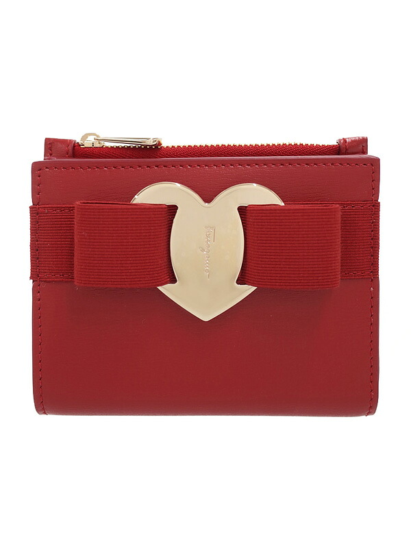 Salvatore Ferragamo】【ハート】フェラガモ『ヴァラ リボン 二つ折り