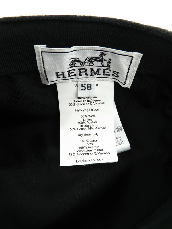 HERMES】エルメス『ウール キャップ size58』ユニセックス 帽子 1週間