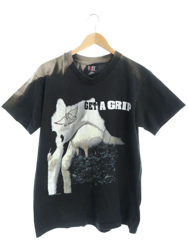 90s シングルステッチ エアロスミス GET A GRIP Tシャツ sizeL』メンズ