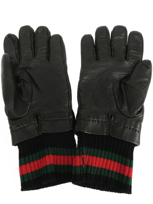 GUCCI グッチ 手袋 レザー カシミヤ イタリア製 GUCCI グッチ 手袋