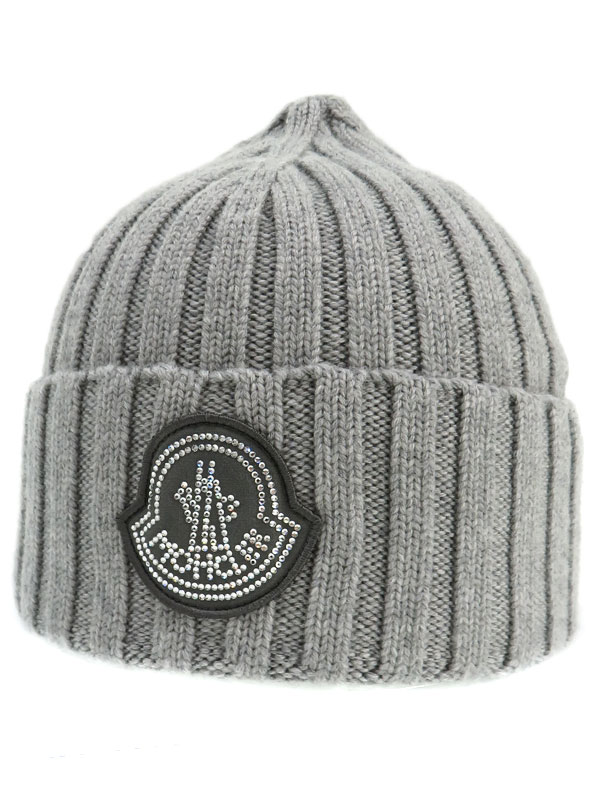 送料無料】MONCLER モンクレール ニット帽 グレー系 MONCLER