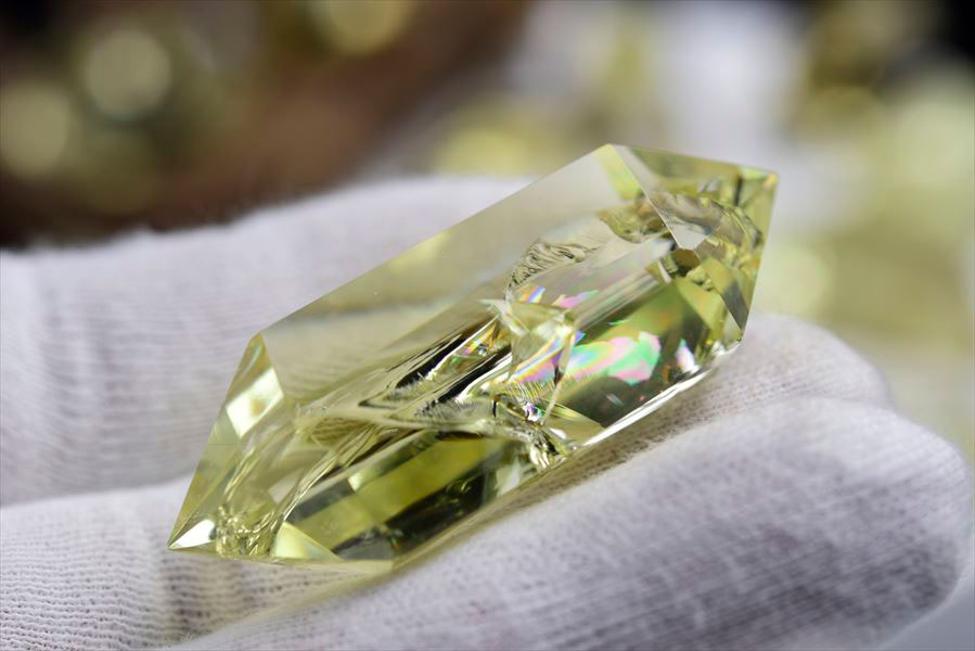 シトリン ポイント タワー 六角柱 黄水晶 レインボーシトリン シトリン