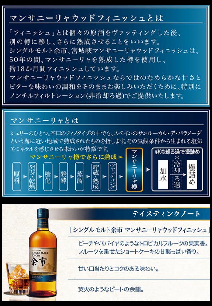 楽天市場】【正規品】ニッカ シングル モルト 余市 マンサニーリャ