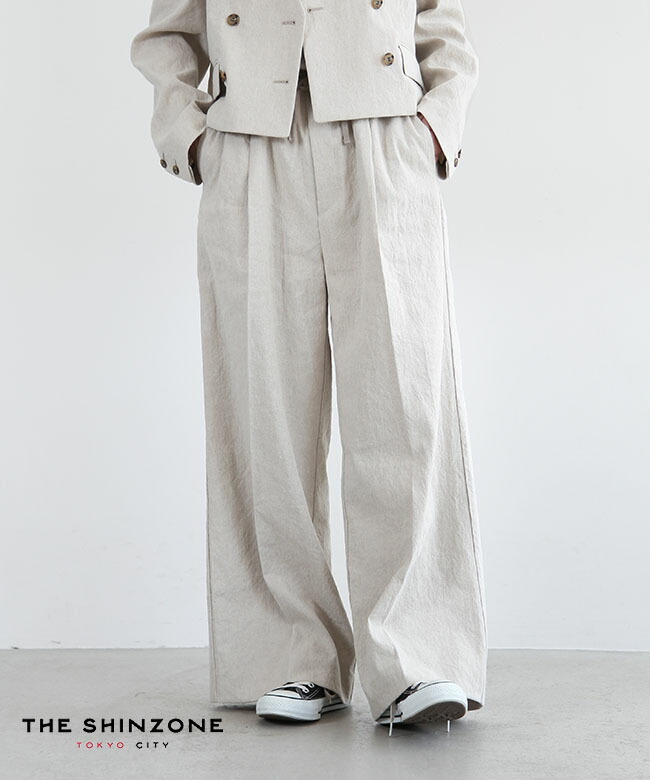 she、プリスティン ホワイト チノパン コットン混紡 ホームアイホーム