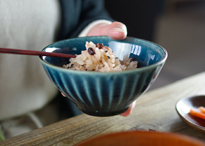 瑠璃釉 飯椀 【小】 益子焼 瑠璃色 ブルー 藍色 紺 ご飯茶碗 お茶碗