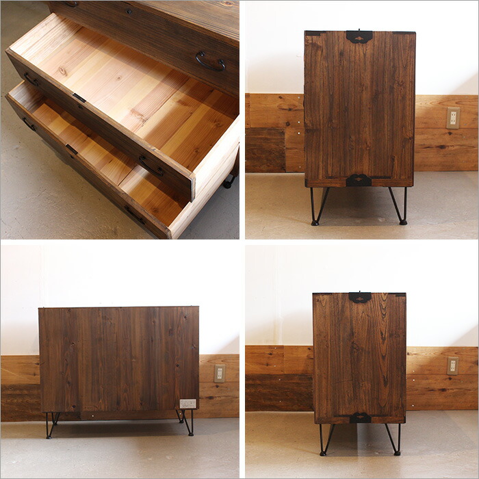 楽天市場】和箪笥 リメイク 3段チェスト 幅88cm｜昭和レトロ