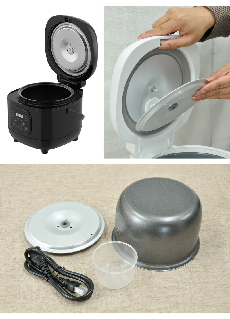 ユアサプライムス.com｜ベルソス 取っ手付き 3合炊飯器 ホワイト VS