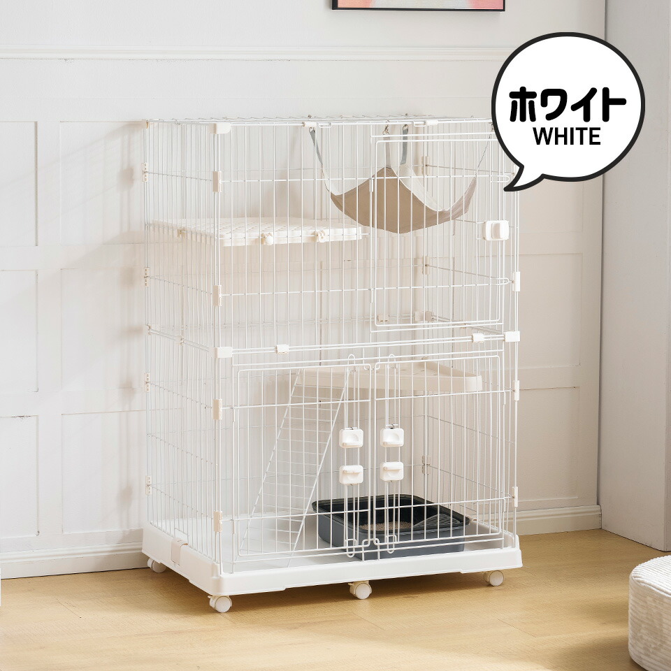 楽天市場】【全店P5倍！本日限定】猫 ケージ 2段 1段可能 キャット