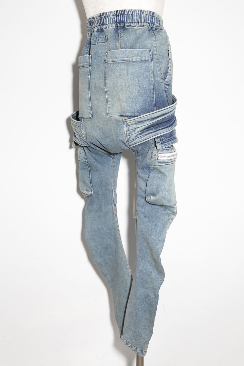 A.F ARTEFACT - サルエルカーゴスキニーデニム / Indigo Denim Cargo