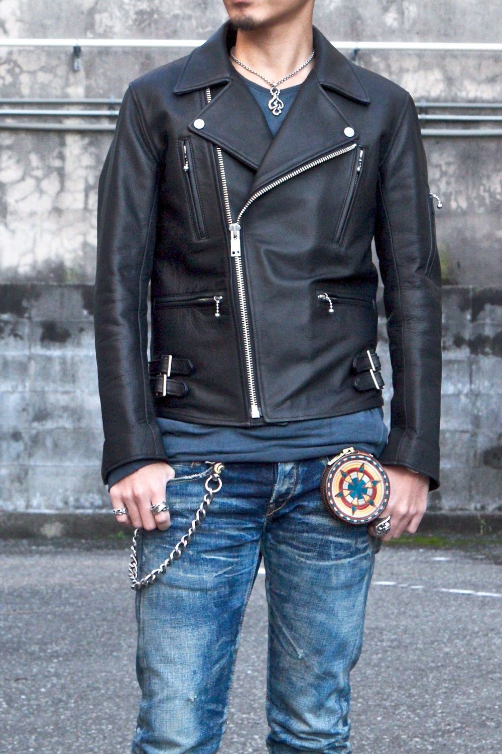 blackmeans - 945-71TJ44-5 (BLACK/SILVER ZIP) | HAZE