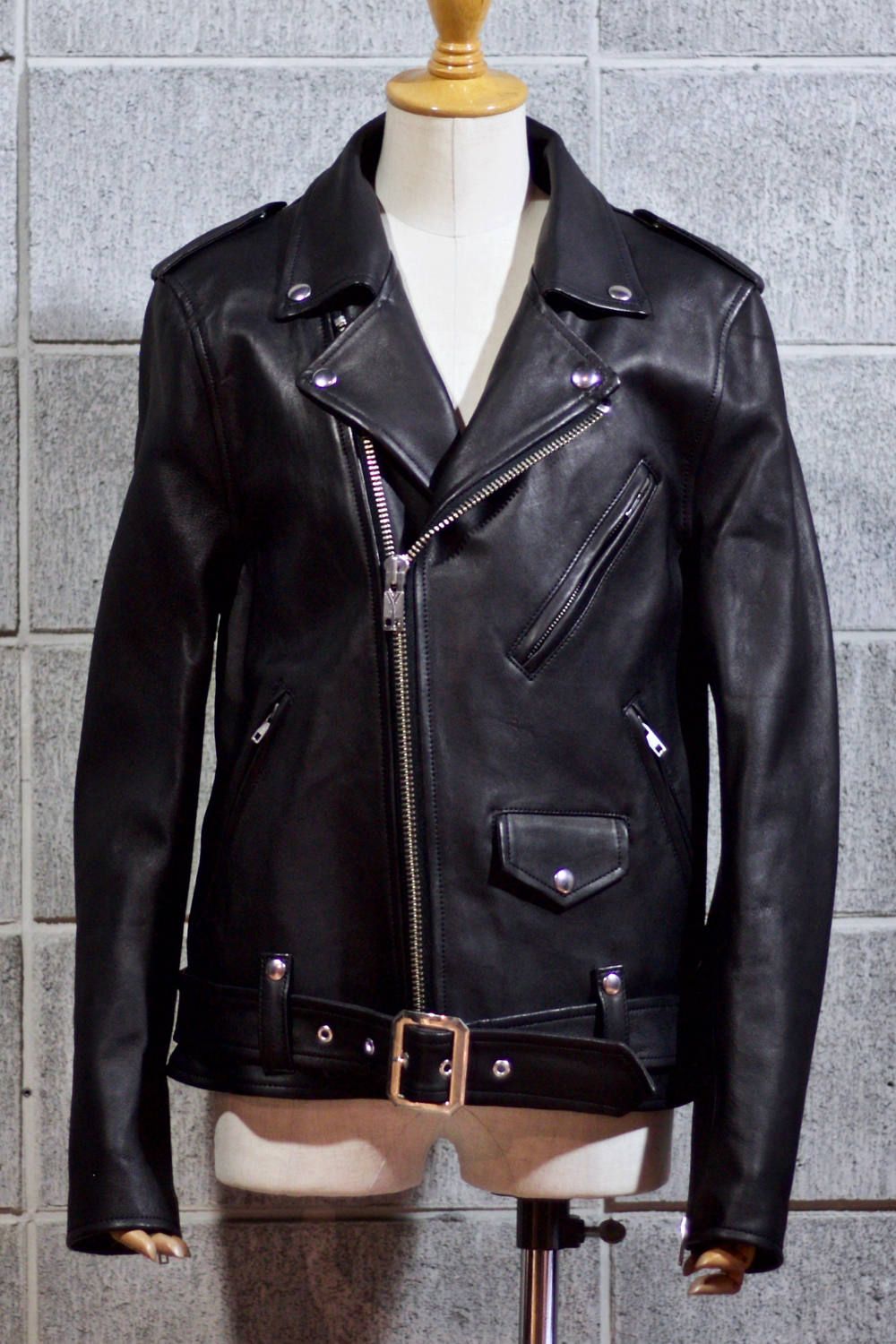 blackmeans - 71TBJ09-1 / ダブルライダース (スリムモデル) ブラック