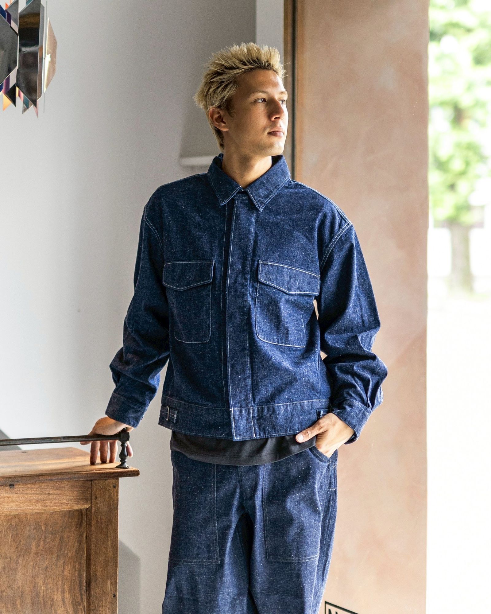 A.PRESSE - アプレッセ 2025 STYLE2 Roval Canadian Navy Denim Work