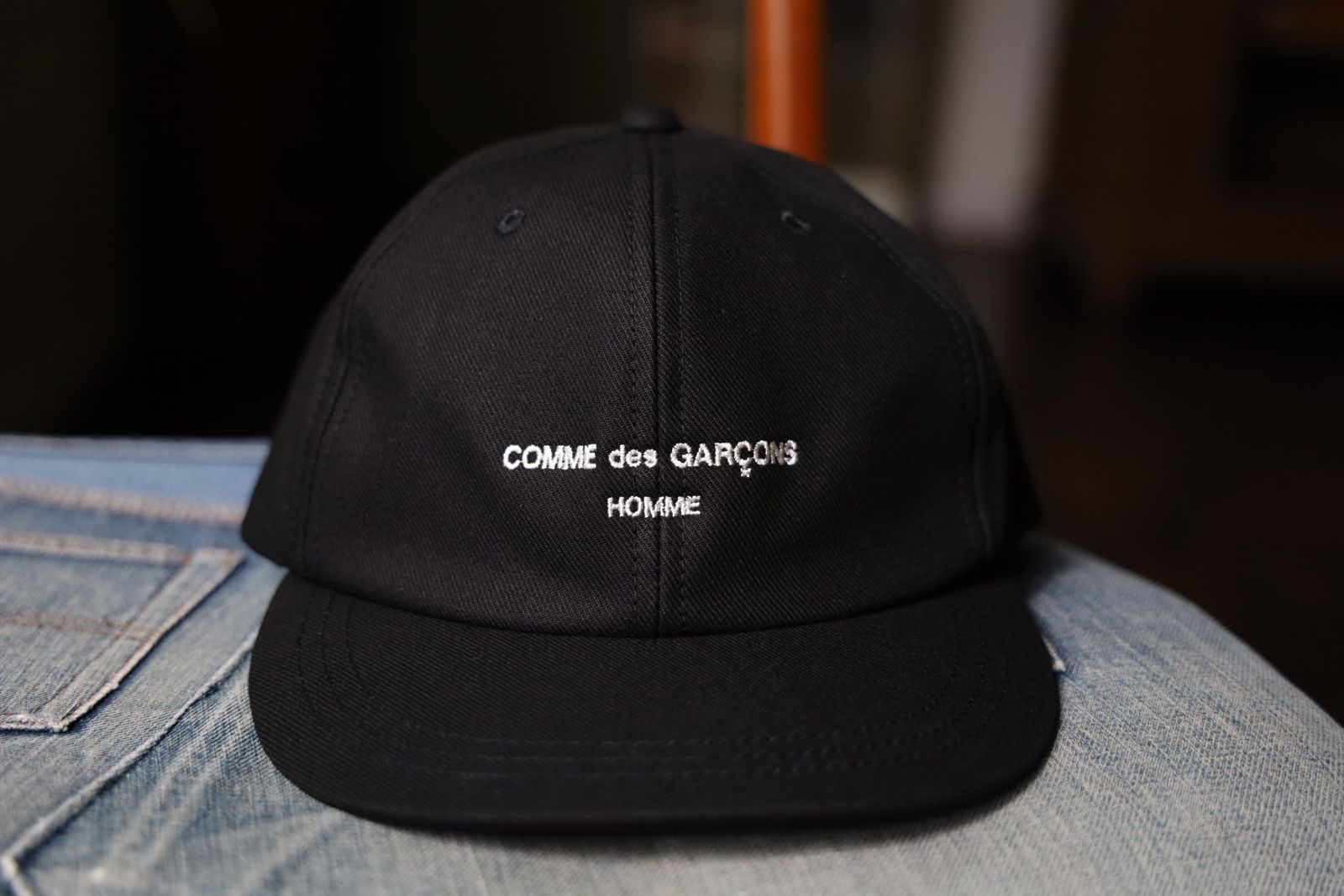 COMME des GARCONS HOMME LOGO CAP黒ギャルソン