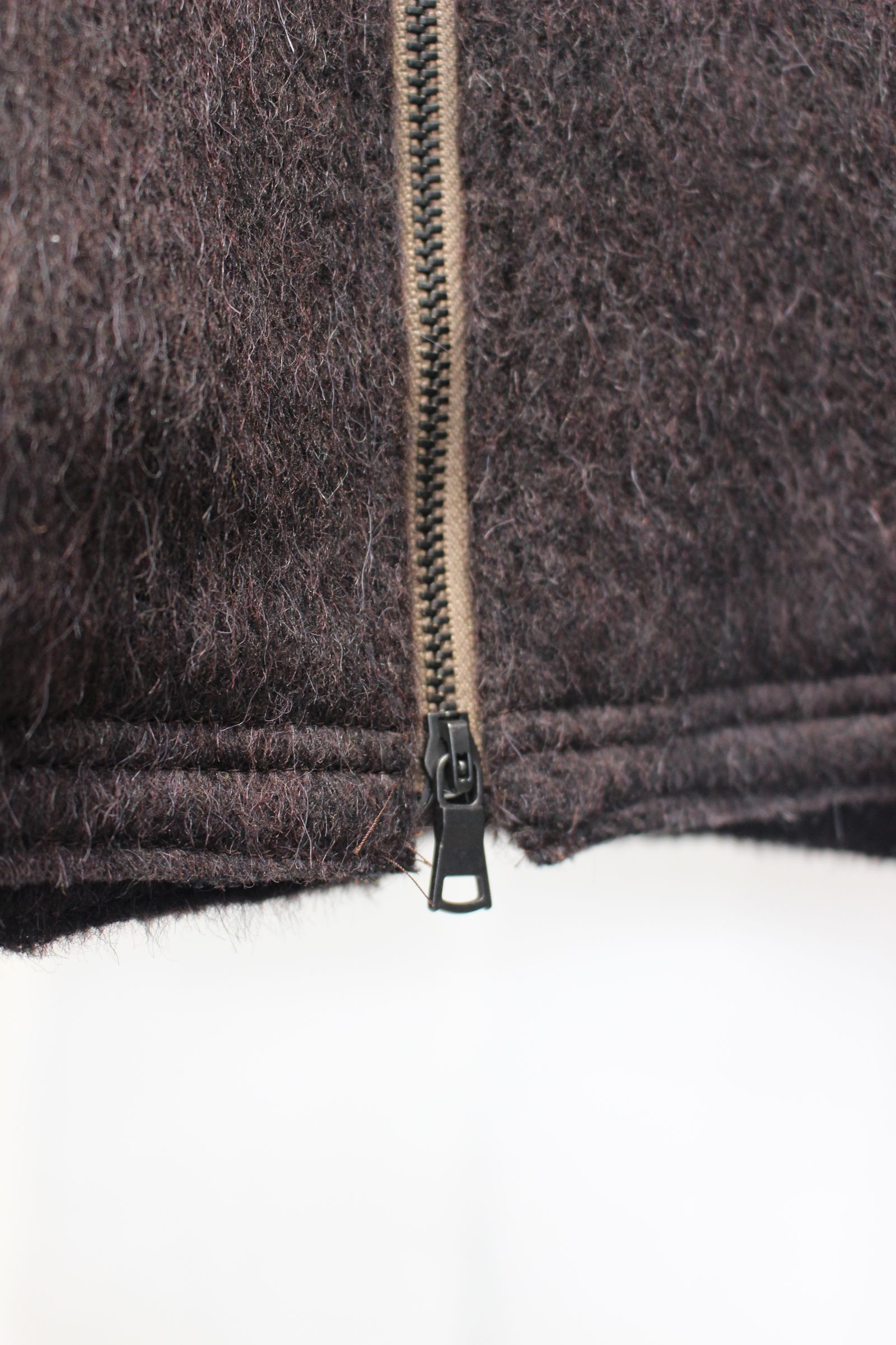 ANCELLM - SHAGGY ZIP UP SHIRT | BROWN | ジップアップシャツ | NapsNote