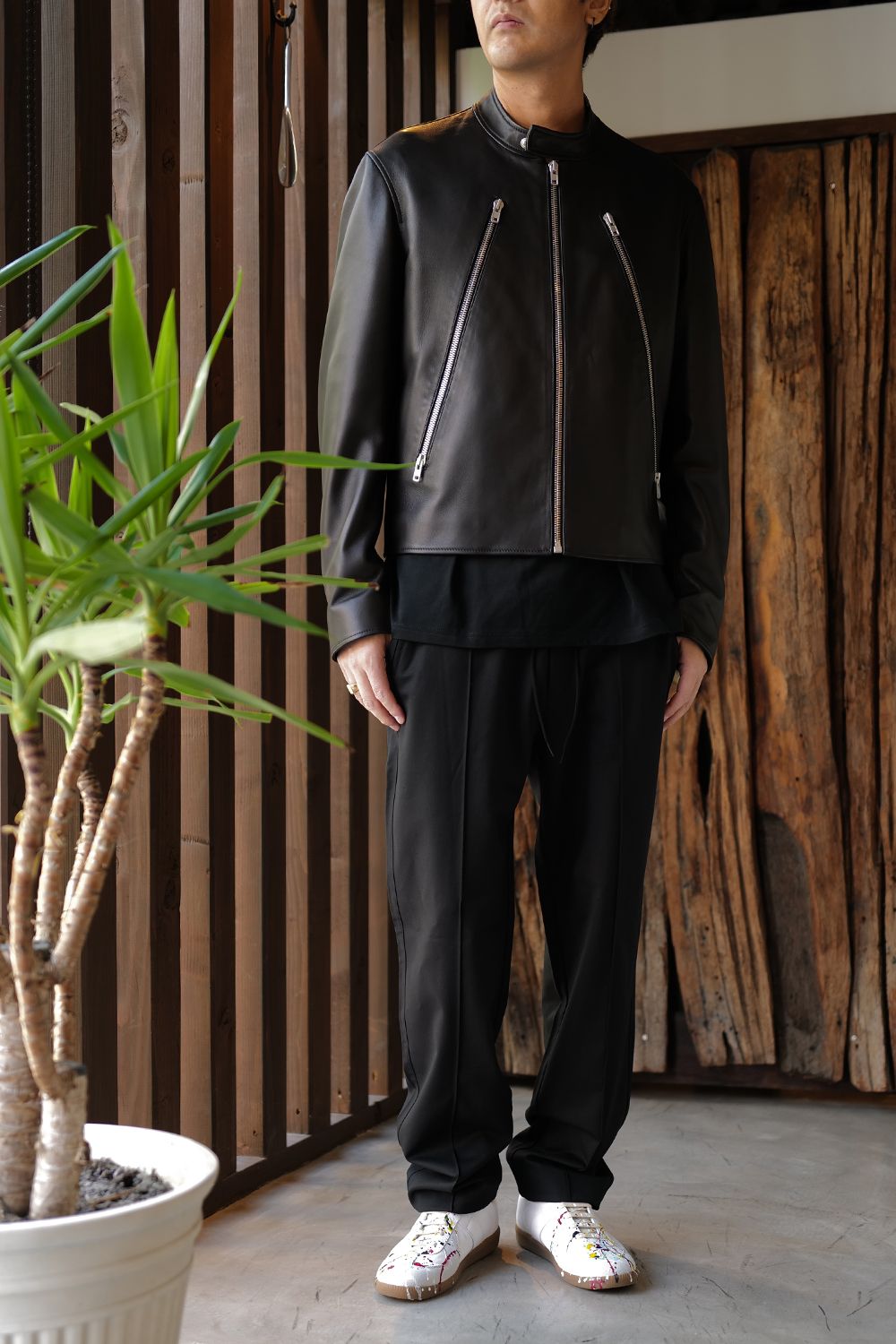 Martin Margiela マルジェラ 八の字ライダース 09AW ブラック Maison