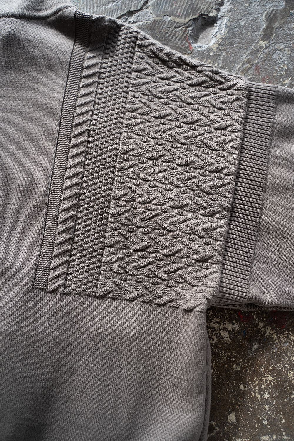 YASHIKI - 【ラスト1点】Hatsuhana Knit Blouson(GREIGE) | Salty