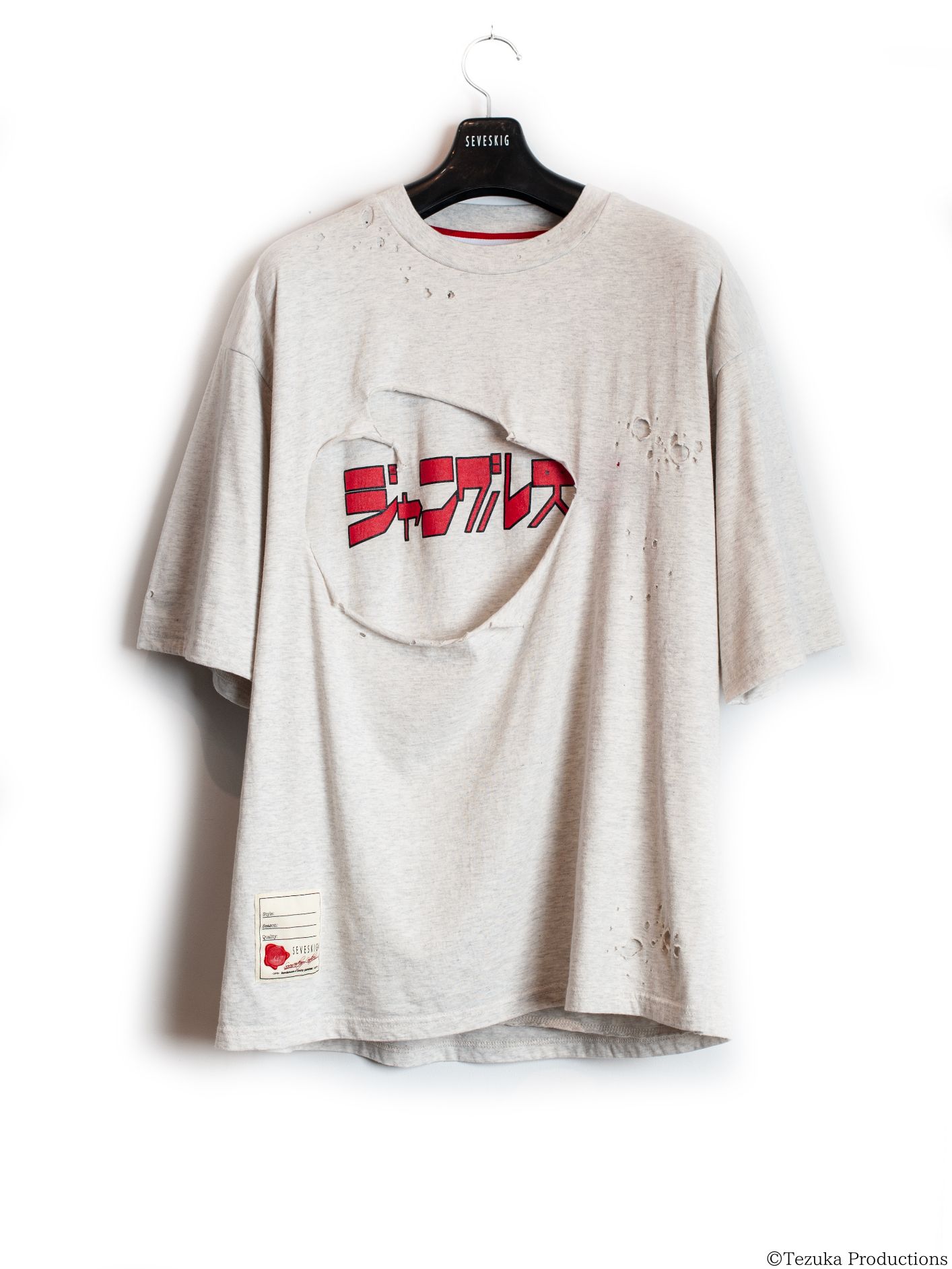 SEVESKIG - 【25SS】ジャングル大帝 コラボ ダメージ加工 Tシャツ