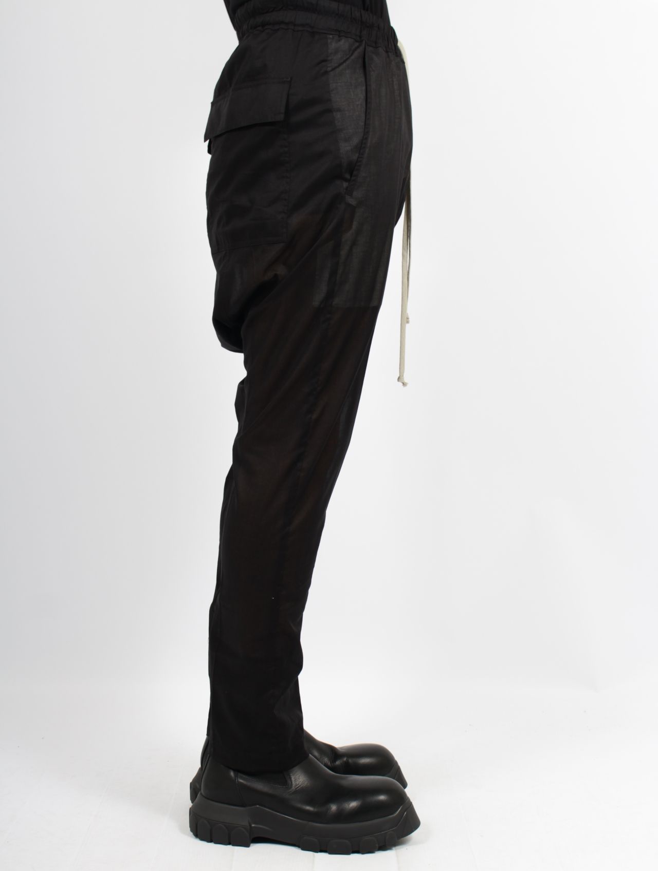 rick owens サルエルパンツ 黒 ゴムウエスト 44 rick owens サルエル