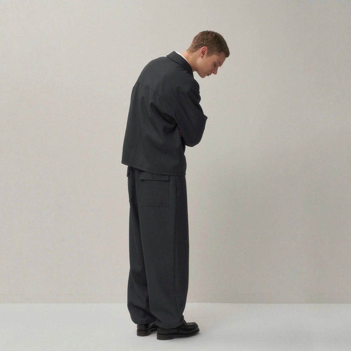 ATON - 【残り一点】Back Satin Harrington Jacket | ACRMTSM ONLINE STORE