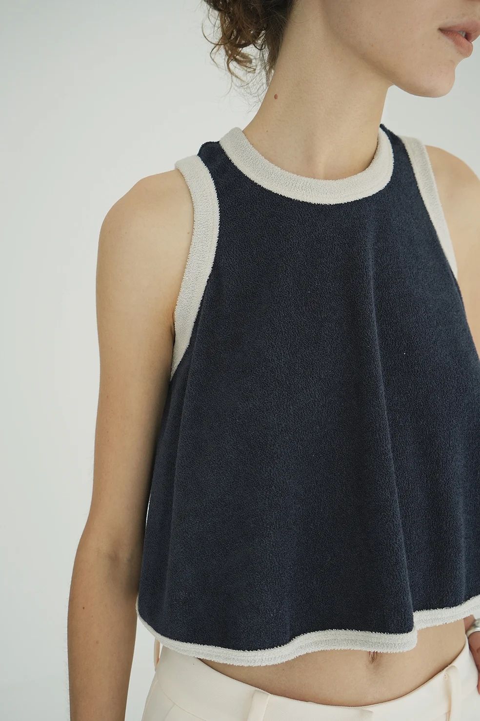 CLANE - パイル フレアショートトップス - PILE FLARE TANK TOPS