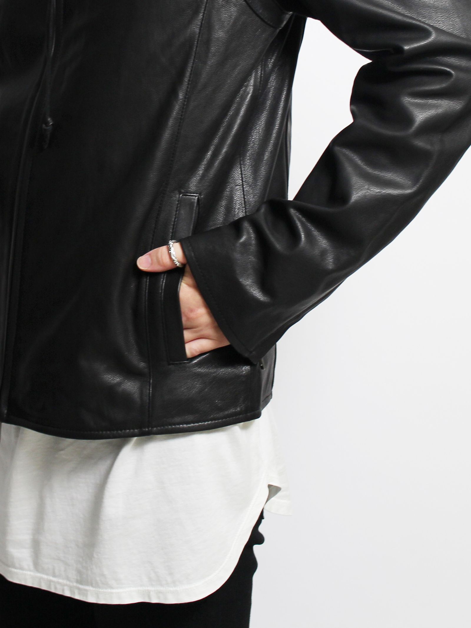 DOMENICO+SAVIO - 【亀梨和也 着用】 フードレザージャケット - HOODED