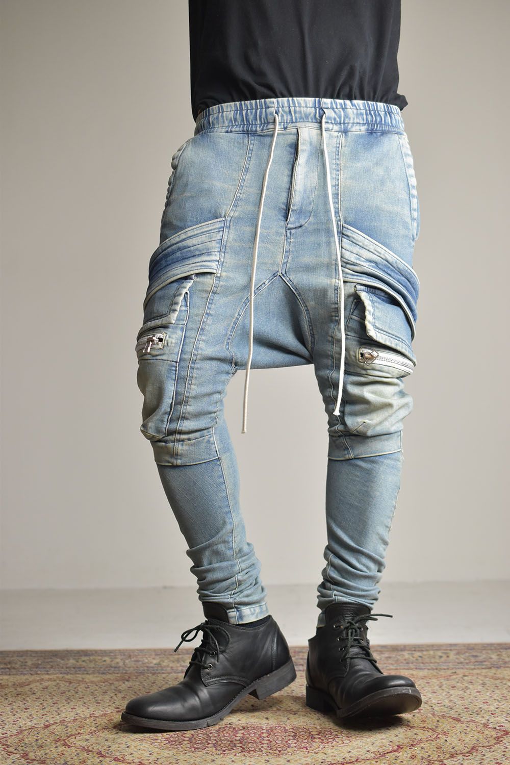 A.F ARTEFACT - Denim Sarouel Skinny Long Pants