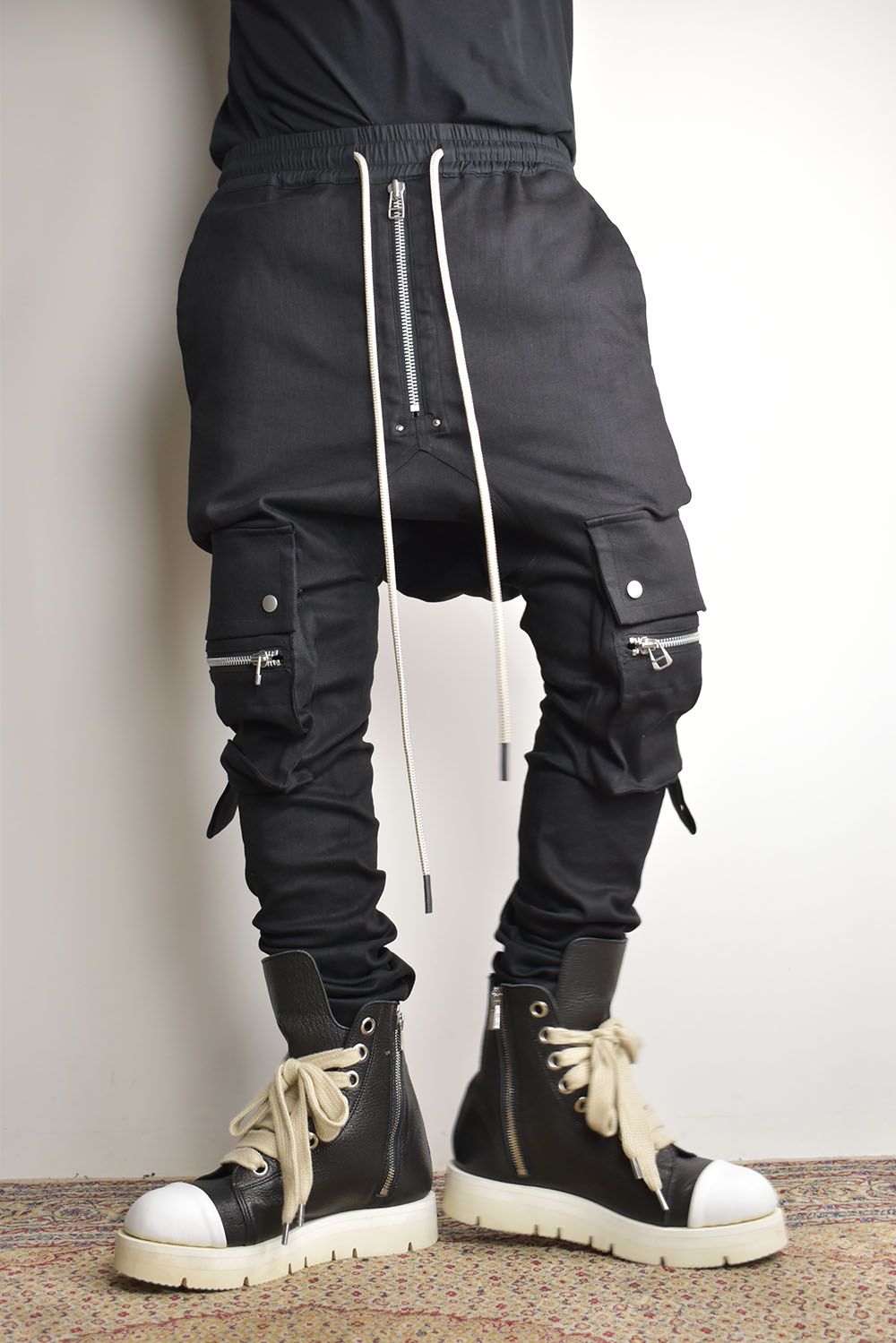A.F ARTEFACT - Stretch Denim Cargo Sarrouel Skinny