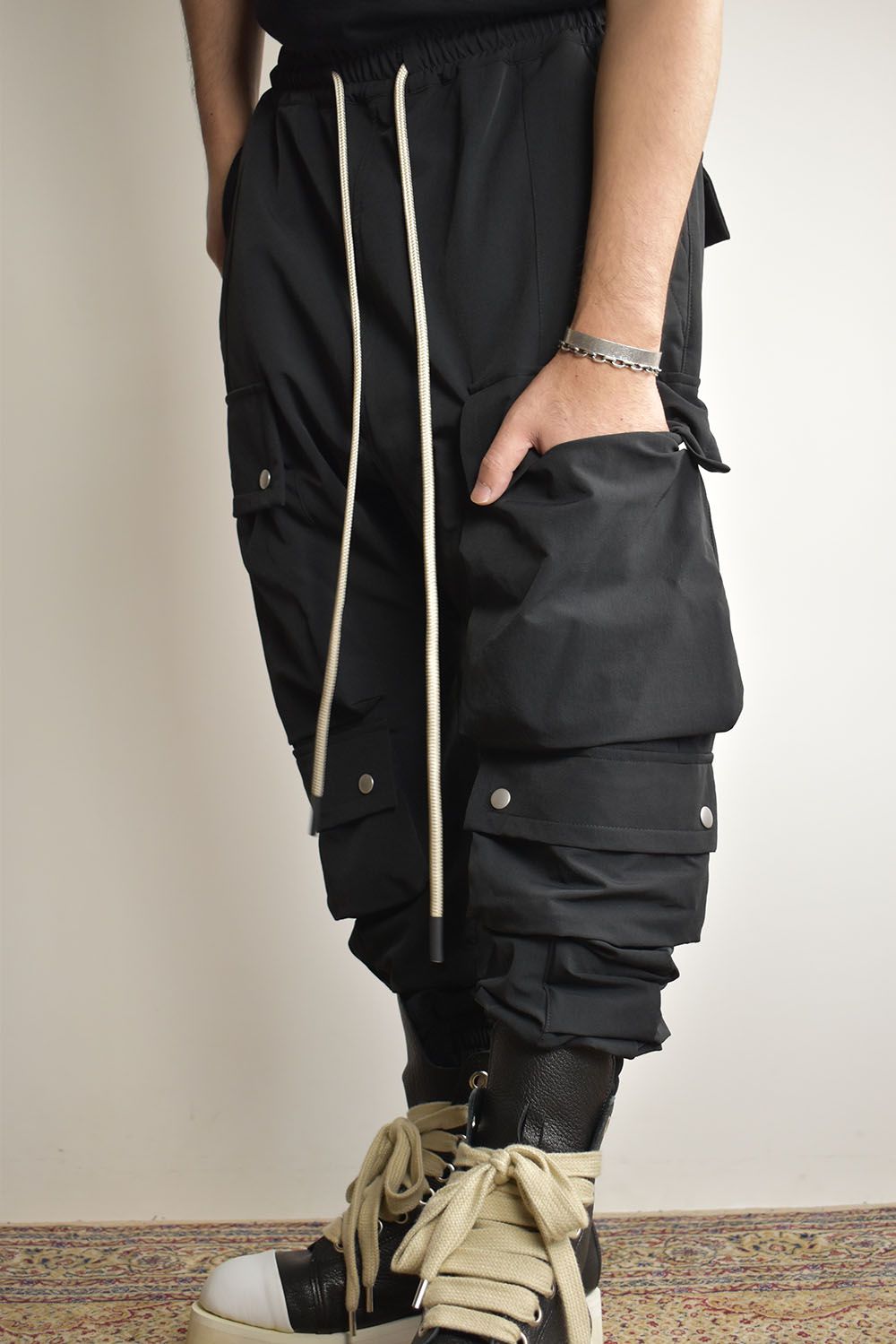 A.F ARTEFACT - Stretch Nylon Military Sarrouel Pants