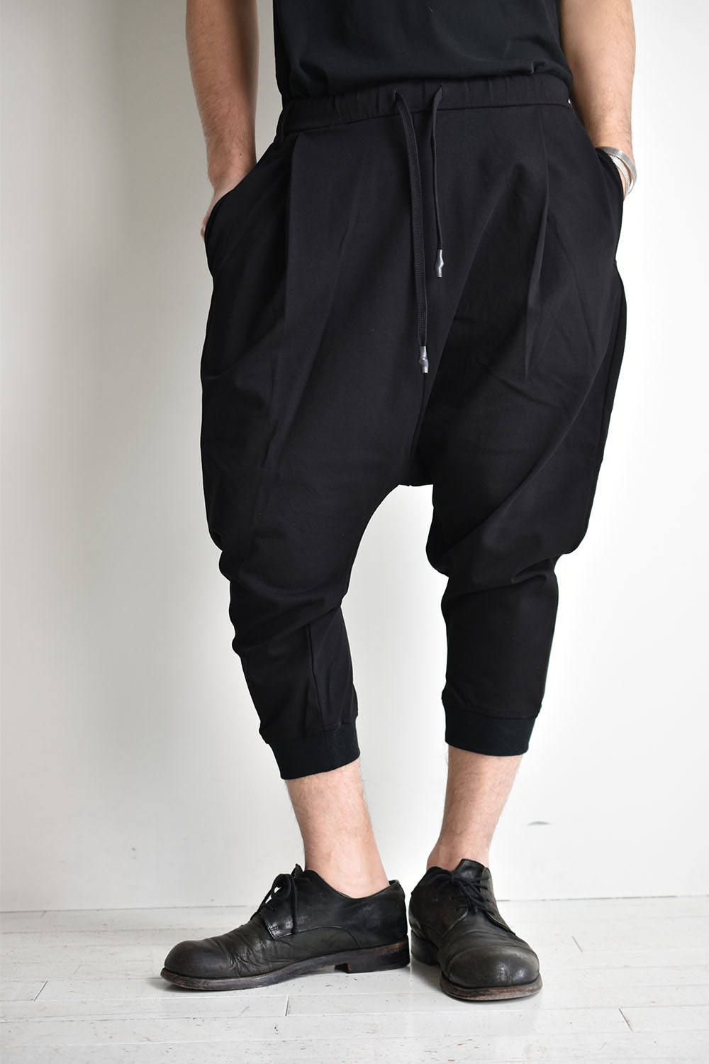 美品】BACKLASH ストレッチコットン セミサルエルパンツ L ブルー 美品