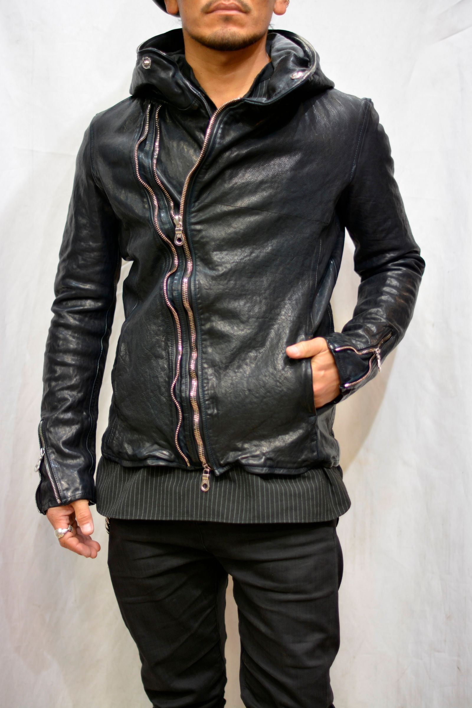 Backlash] イタリアンダブルショルダー シングルライダース M