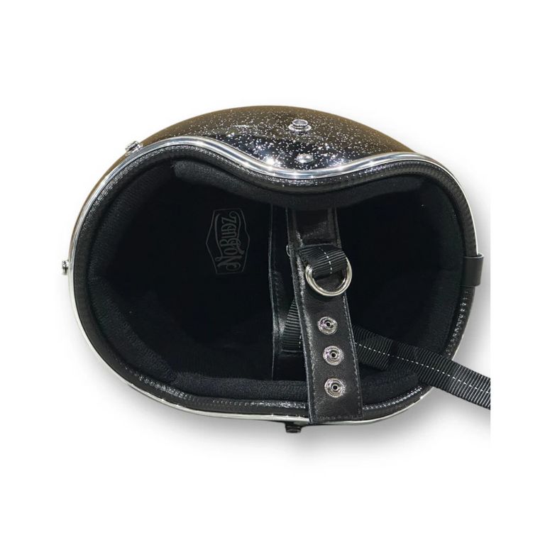 NoBudz - 再販売通知リクエスト可 | GLITTER 3/4 HELMET (BLACK
