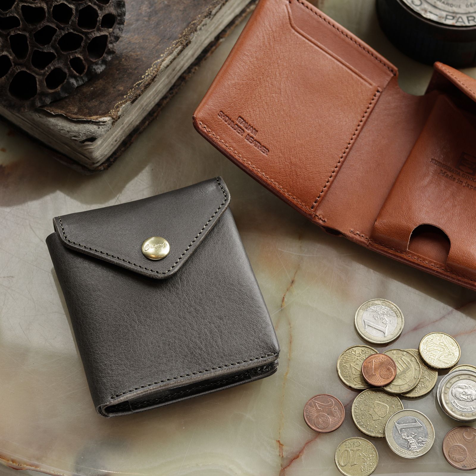 池之端銀革店 - 【Cramp】ギャルソンスリムウォレット イタリアン