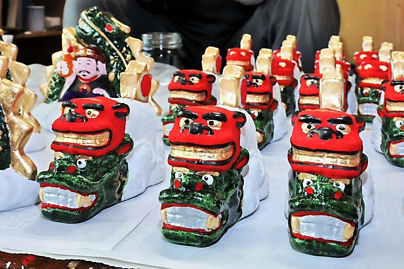 希少 中野土人形 奈良久雄 福助 希少 一点物 干支◇信州中野 土雛