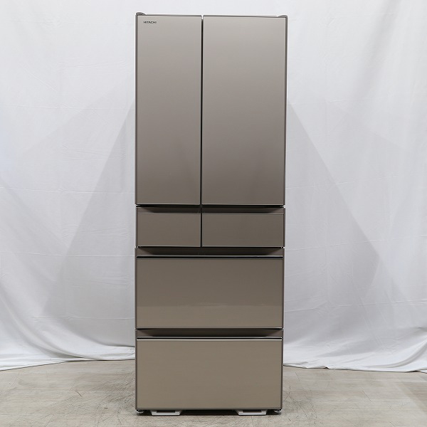 中古】〔展示品〕 R-HW60K-XN 冷蔵庫 プレーンシャンパン [6ドア