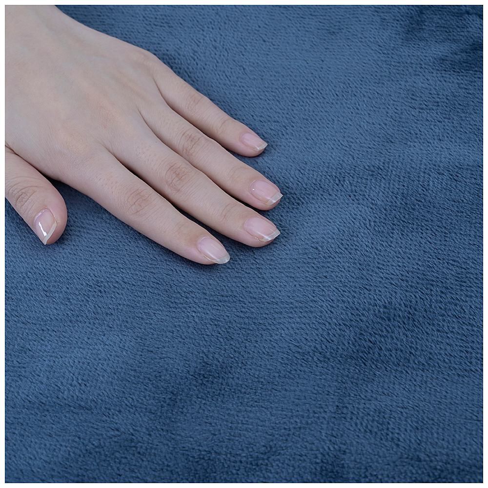 フランネル電気掛け敷き毛布 YAMAZEN スモークネイビー YMK-FK43K(SN