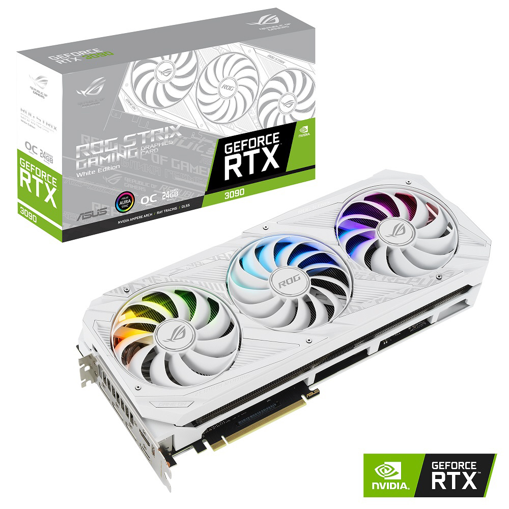 グラフィックボード ホワイト ROG-STRIX-RTX3090-O24G-WHITE ［GeForce