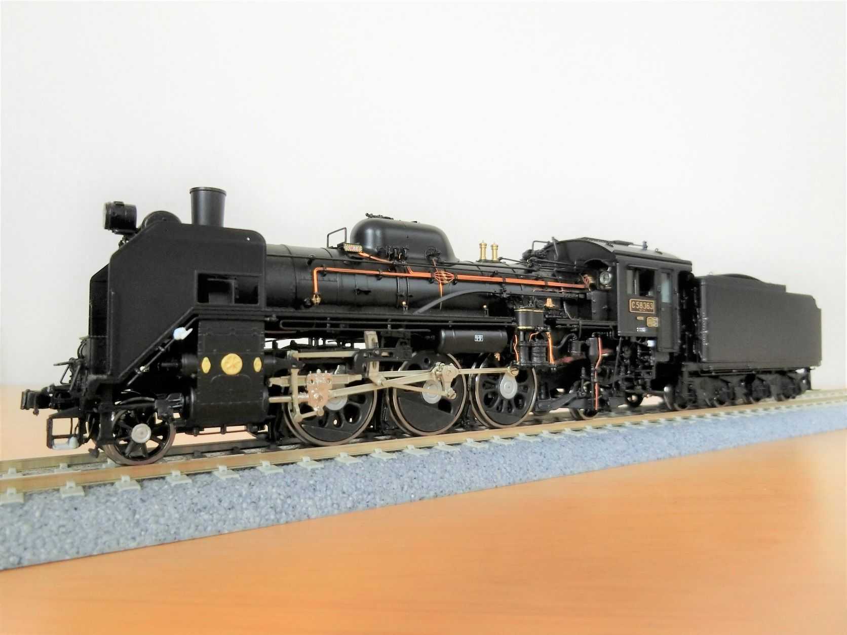 C58 蒸気機関車 HOゲージ C58形蒸気機関車 真鍮製 16番ゲージ[1:80