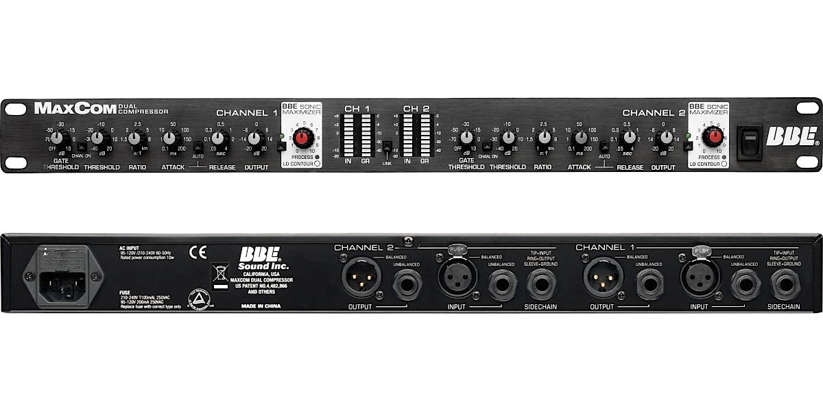 BBE MaxCom (Professional two channel Compressor/Limiter and Gate