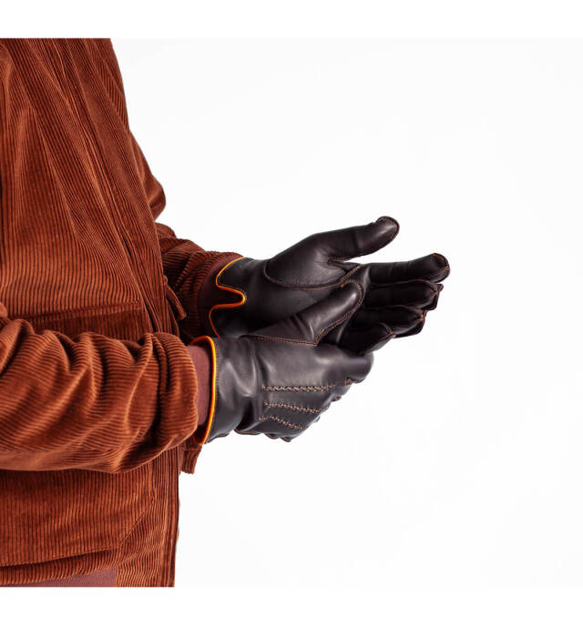 イルビゾンテ ダークブラウン レザー手袋 グローブ | 2025 AUTUMN