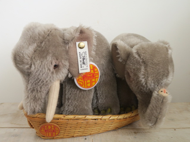 シュタイフ ゾウ ペア ノアの箱舟 Steiff Elephant ARCHE 15cm 17cm