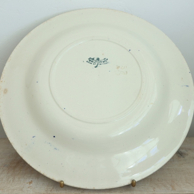 アンティーク プレート 深皿 LINOTTE フランス クレイユモントロー製