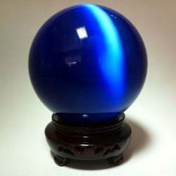 キャッツアイ/猫目石 丸玉（ディープブルー）