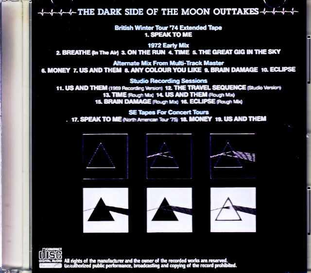 Pink Floyd ピンク・フロイド/狂気 The Dark Side of the Moon