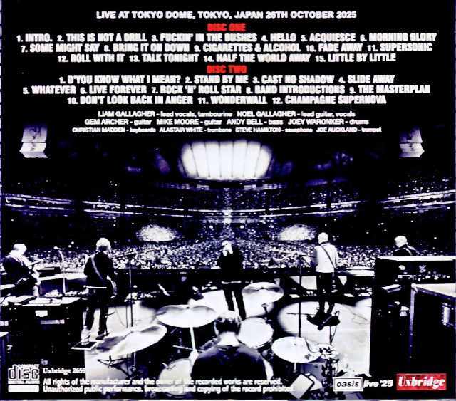 oasis パンフレット Live2025 即完品 即完 限定パンフレットOasis 2025