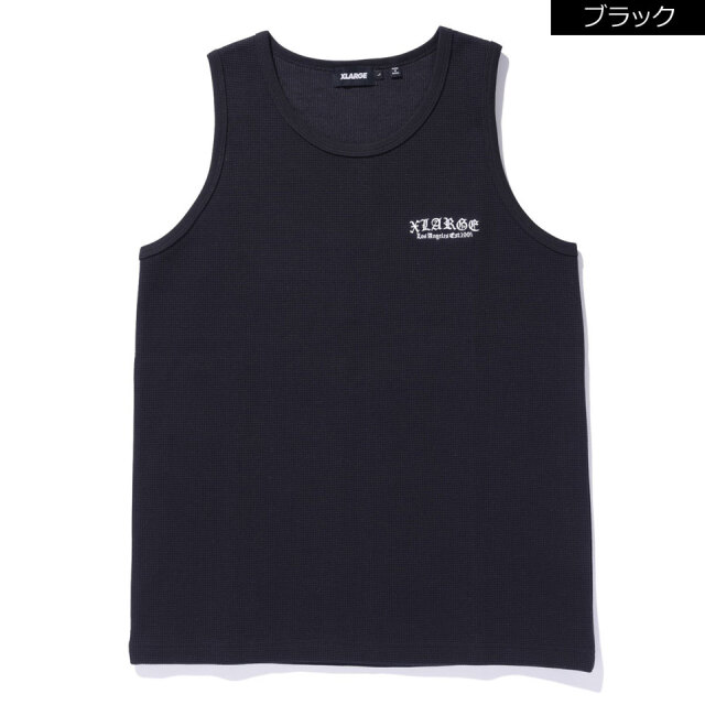 XLARGE タンクトップ XLARGE / OLD ENGLISH WAFFLE TANK TOP