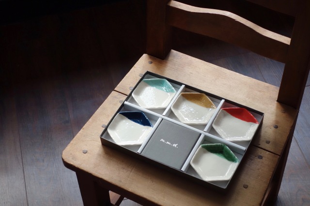 六角豆皿5枚セット / true colors line / ギフトボックス＆熨斗付き