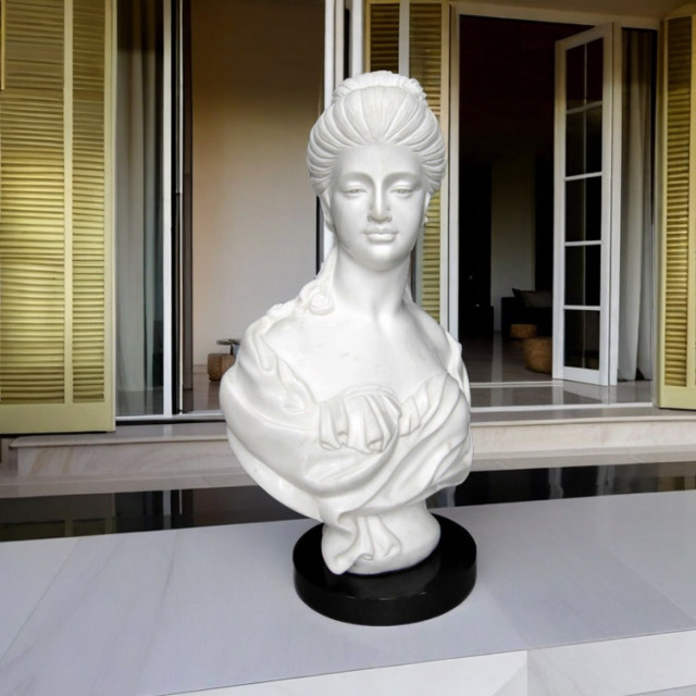 天然大理石彫刻 女神の胸像B｜高級胸像・大理石彫刻｜ガーデンアート増樹