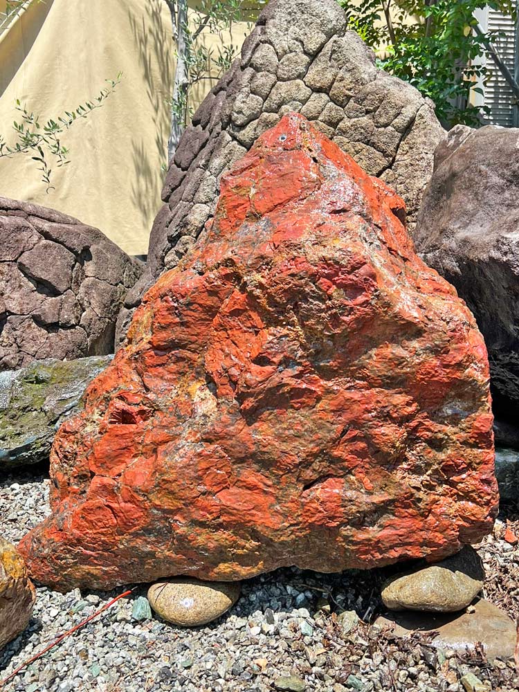 大型 津軽錦石 五色石 赤石 赤玉石 錦石 錦紅石 鑑賞石 天然石 水石