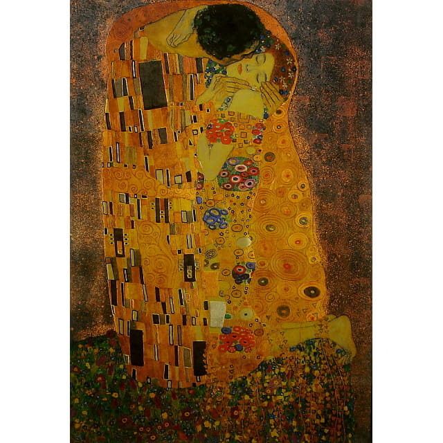 クリムト「接吻」97/499 リトグラフ約91×60 ㎝ クリムト「接吻」97/499